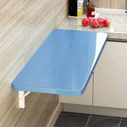 Blue Wall Mounted Folding Computer Dining