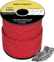 BROTREE Guy Ropes Camping 50 m