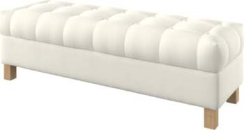 Buttoned Padded Bench Stool Ottoman with
