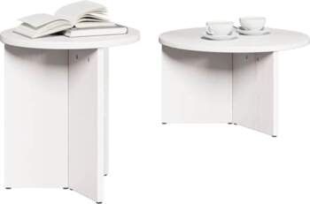 Coffee Table Set of 2 White