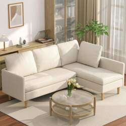 Corner Sofa with Sleep Function, L-Shape