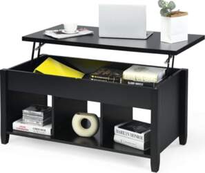 COSTWAY Coffee Table Height Adjustable, Sofa