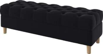 Deep Upholstered Bench Stool Seat Rest