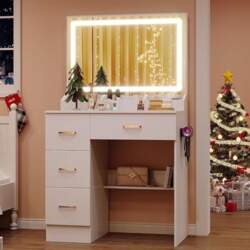 Dressing Table with Mirror and Stool: