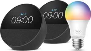 Echo Spot | Melns, 2 gab