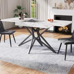 Extendable Dining Table, Kitchen Table, 120-160