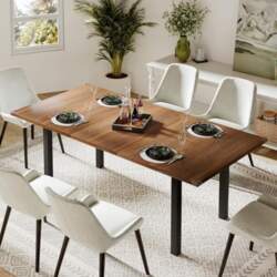 FEONASE Dining Table Extendable 120-160 cm