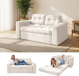 Floor Sofa Bed with Pillow Back
