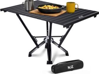 Folding Camping Table with Aluminium Rolling