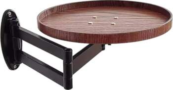 Folding Round Table for Wall, Foldable