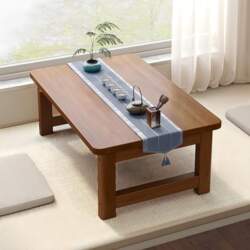 Folding Solid Wood Coffee Table for