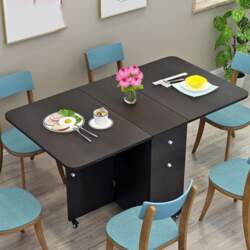 Folding Table, Movable Folding Dining Table