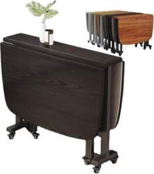 Folding Table with Leaves, Space Saving