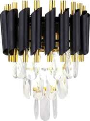 FRIXCHUR Modern Crystal Wall Light Black