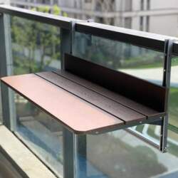 Generisch Wall-Mounted Folding Balcony Table, Adjustable