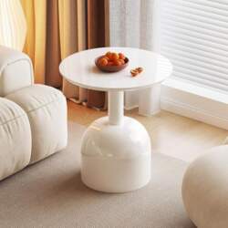 Guyii Side Table, White, Mini Round