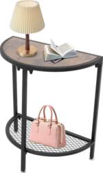 Half Moon Console Table, 2 Levels