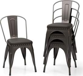 HOMASIS Set of 4 Stackable Dining