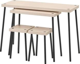 Ikea FRIDNÄS Nesting Tables with Stool