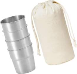 Jebyltd 4PCS Stackable Camping Water Mug