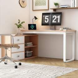 L Shaped Corner Desk with Storage