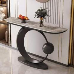 Marble Console Table, Modern Sofa and