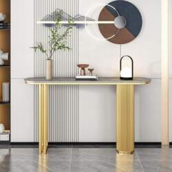 Marble Console Table, Modern Sofa and