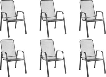 MEC-Stor Expanded Metal Stackable Chairs in