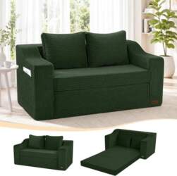 MeMoreCool 2-in-1 Sofa Bed, Extendable Loveseat