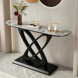 Modern Console/Narrow Metal Sofa Table with