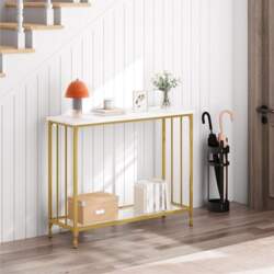 Modern Gold Narrow Console Table -