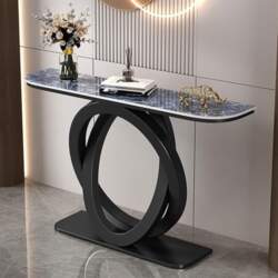 Modern Narrow Crescent Moon Console Table