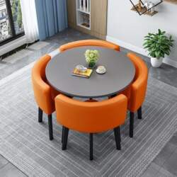 Modern Round/Square Dining Table Set with