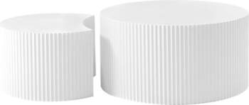 Modern White Nesting Coffee Tables Set