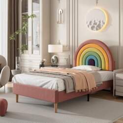 ModernLuxe Single Bed Frame with Slatted