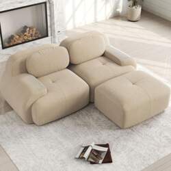 Modular Corduroy Corner Sofa - Frameless