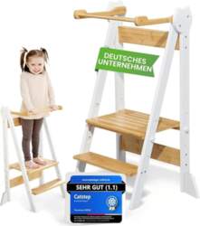 Montessori Learning Tower Space-Saving and Height-Adjustable