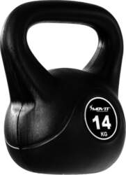 MOVIT Basic melnā kettlebell ar grīdai