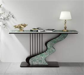 Narrow Console, Sofa Table with Metal