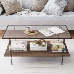 Nathan James Asher Mid-Century Rectangular Coffee