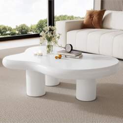OKMYHOME Cloud Coffee Table with Painted