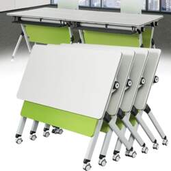 Portable Folding Conference Table with Lockable