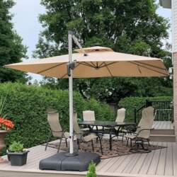 PURPLE LEAF Rectangular Parasol 270 x