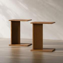 RECCI Solid Bamboo C Shaped Coffee
