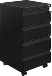 Rolling Container, Mobile Filing Cabinet with