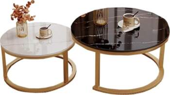 Round Coffee Tables Set of 2