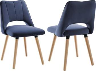 Set of 2 Dining Chairs Solid