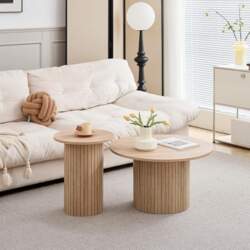 Set of 2 Modern Round Coffee