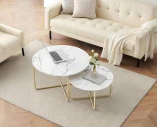 Set of 2 Round Side Table
