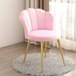 Shell Shaped Makeup Chair with Backrest